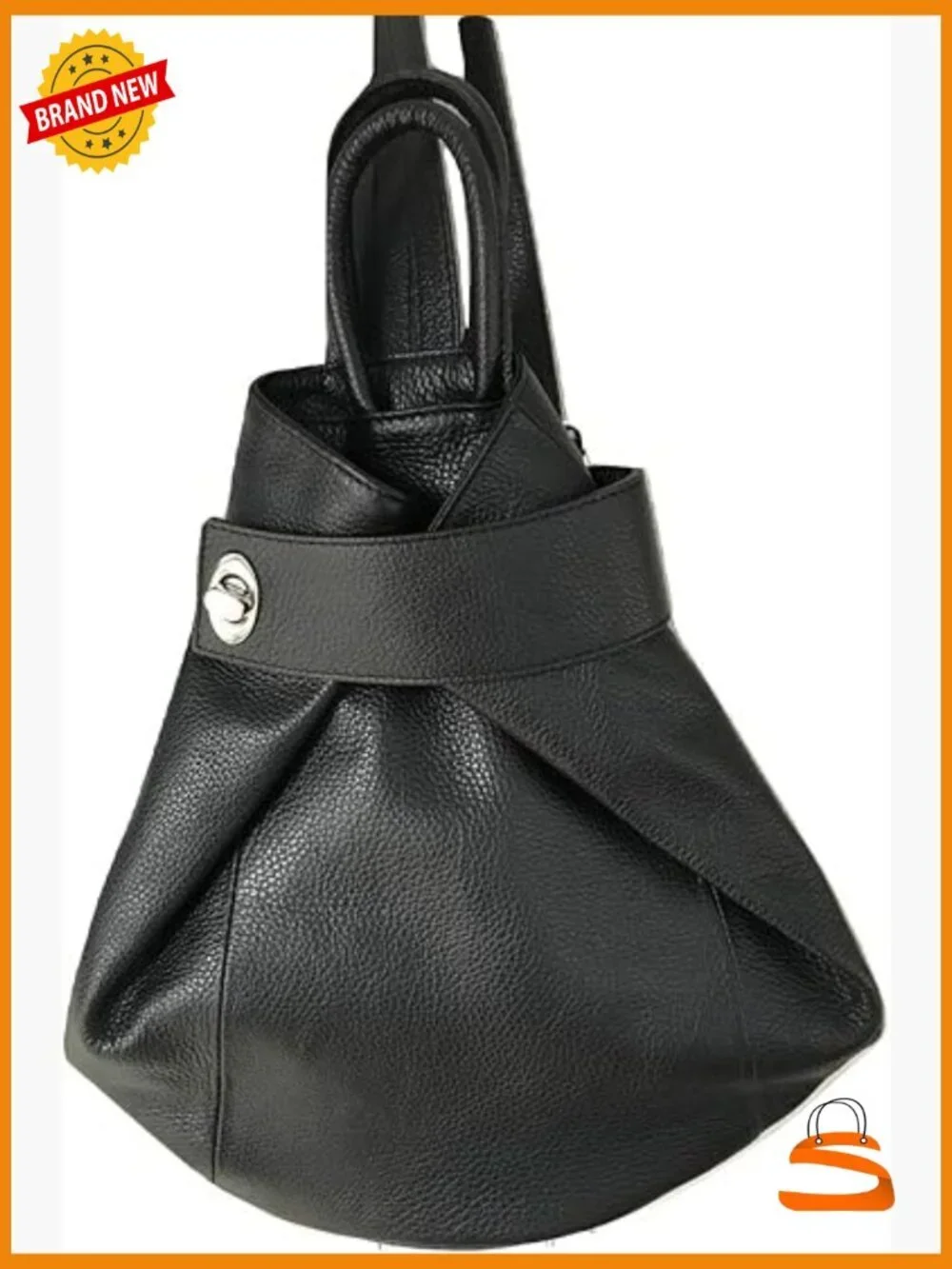 Convertible Leather Backpack Purse – Anti-Theft Tote for Travel Work Casual